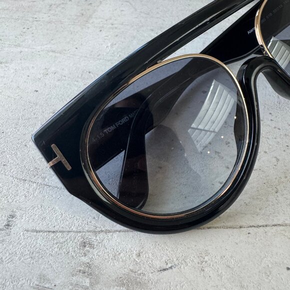 Tom Ford Black Gold Oversized Sunglasses - Picture 8 of 12